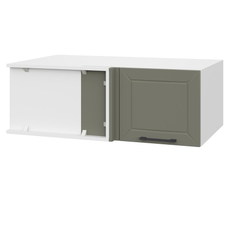 Шкаф верхний угловой антресоль ШВУА 1000 Корпус: ЛДСП белый 16мм; фасад: фрезеровка Кельн, МДФ софт лайт хаки 16 мм Шкаф верхний угловой антресоль ШВУА 1000 Корпус: ЛДСП белый 16мм; фасад: фрезеровка Кельн, МДФ софт лайт хаки 16 мм