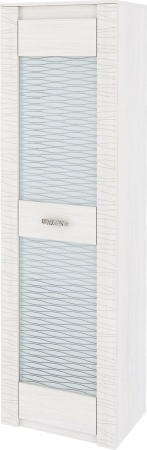 Пенал со стеклом Ривьера Анкор светлый