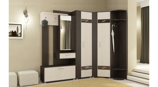 Шкаф угловой Инфинити Венге / Анкор светлый