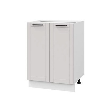 Шкаф нижний ШН 600 Корпус: ЛДСП белый 16мм; фасад: фрезеровка Диада, МДФ лофт крем 16 мм