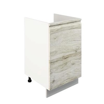 Шкаф нижний под мойку ШНМ 500 Корпус: ЛДСП белый 16мм; фасад: фрезеровка Бруклин, МДФ клен скандинавский 16 мм Шкаф нижний под мойку ШНМ 500 Корпус: ЛДСП белый 16мм; фасад: фрезеровка Бруклин, МДФ клен скандинавский 16 мм