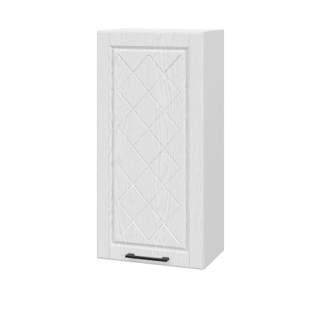 Шкаф верхний (премьер) ШВ 450Н Барселона белый массив (МДФ 16мм МС София)