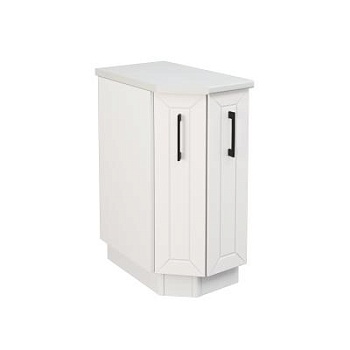 Шкаф нижний торцевой ШНТ 360 Корпус: ЛДСП белый 16мм; фасад: фрезеровка Кельн, МДФ софт даймонд 16мм