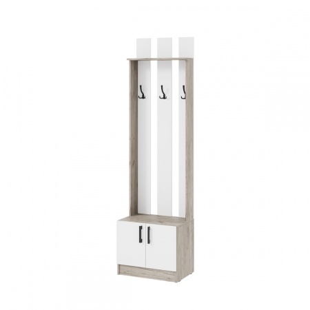 мс для прихожей Вега ВШ-2 Дуб крафт серый / Белый