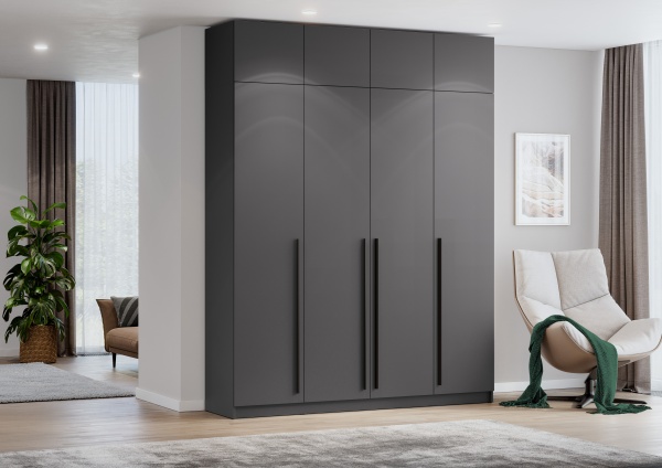 Модульная спальня Берген Серый графит