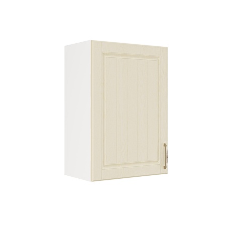 Шкаф верхний ШВ 500 Корпус: ЛДСП белый 16мм; фасад: фрезеровка Лондон, МДФ дуб крем 16мм