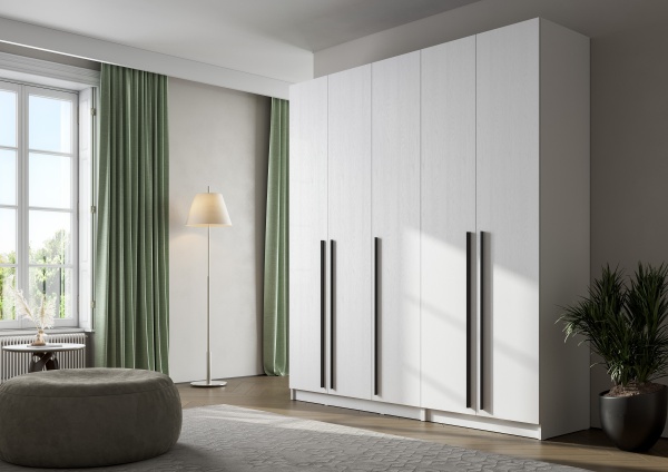 Модульная спальня Берген Белое дерево