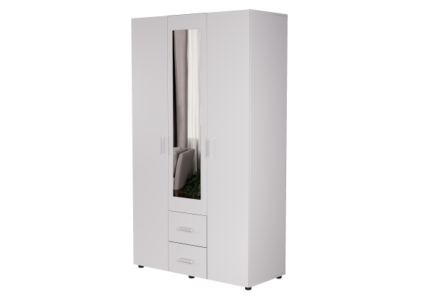 ЭВА Шкаф 3х створчатый ШК-019 Белый / Белый
