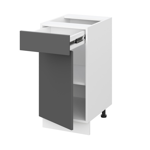 Шкаф нижний с ящиком ШН1Я 400 Барселона белый массив (МДФ 16мм МС София) Шкаф нижний с ящиком ШН1Я 400 Барселона белый массив (МДФ 16мм МС София)