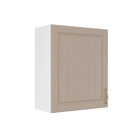 Шкаф верхний ШВ 600-1 Корпус: ЛДСП белый 16мм; фасад: фрезеровка Лондон, МДФ дуб капучино 16мм