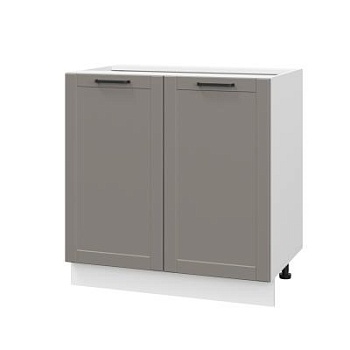 Шкаф нижний ШН 800 Корпус: ЛДСП белый 16мм; фасад: фрезеровка Диада, МДФ лофт кварц 16 мм