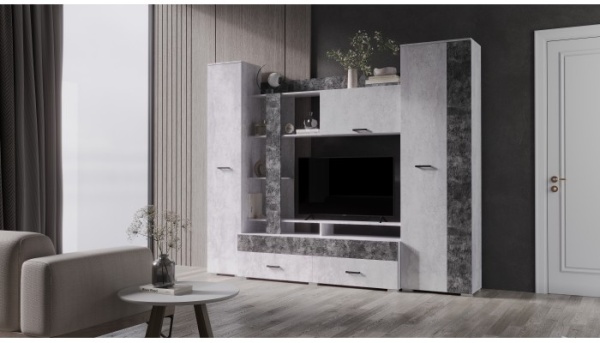 Гостиная Леон Цемент светлый / Цемент темный