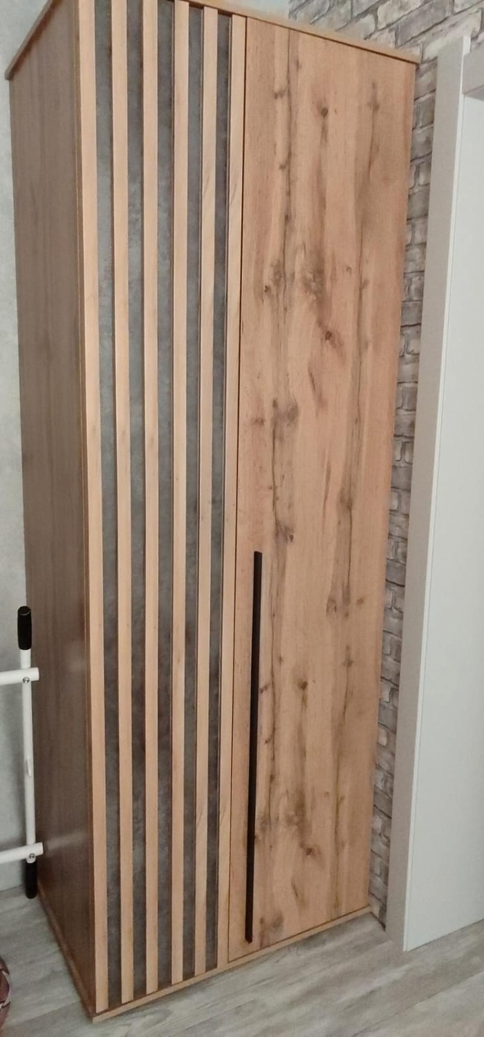 Марракеш Шкаф 2х створчатый Дуб вотан / Цемент темный