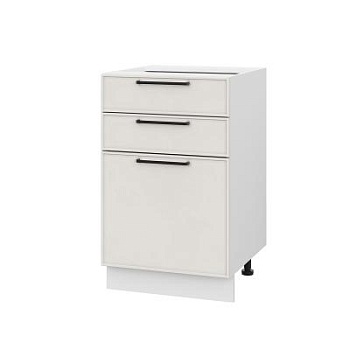 Шкаф нижний с ящиками ШН3Я 500 Либерти белый арт (МДФ 16мм МС София)