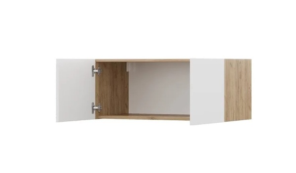 БОСТОН ЛАЙТ Антресольная секция Корпус - Дуб Крафт золотой К003  Фасад ЛДСП - Белый (Гладкий)