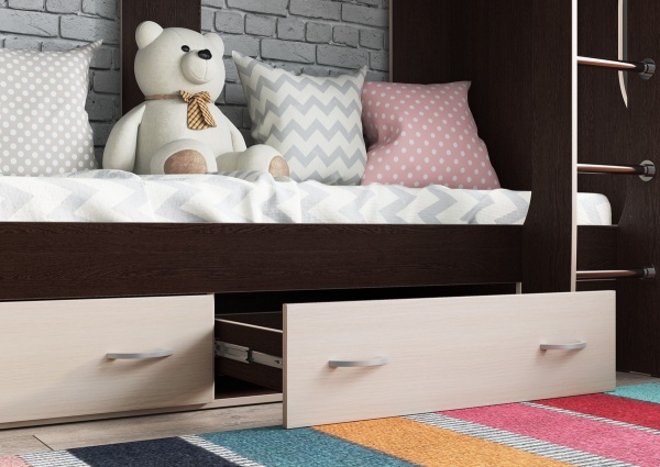 МИЙА Кровать 2-х ярусная (исп.А) (сп.мес. 0,8 х 2,0 м.) Венге