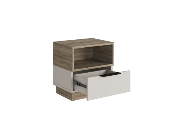 БОХО Тумба прикроватная ТМ-002 Дуб крафт серый / Кашемир