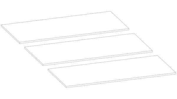 Бостон Настил ЛДСП  1200 Белый