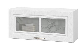 Шкаф верхний горизонтальный со стеклом ШВГС 800 Лондон дуб сканди (МДФ 16мм МС София)