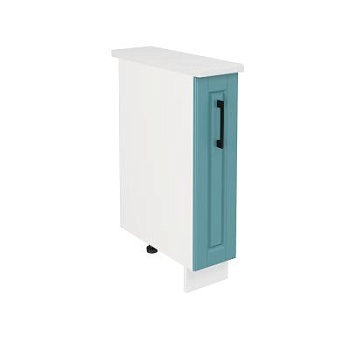 Шкаф шижний ШНБ 200 Корпус: ЛДСП белый 16мм; фасад: фрезеровка Барселона, МДФ морское дерево 16мм