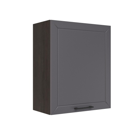 Шкаф верхний ШВ 600-1 Корпус: ЛДСП венге 16мм; фасад: фрезеровка Кельн, МДФ софт смок 16мм