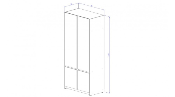 Бостон Шкаф ШК-01 Дуб вотан
