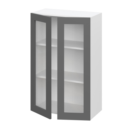 Шкаф верхний со стеклом (премьер) ШВС 600Н Лондон дуб сканди (МДФ 16мм МС София)