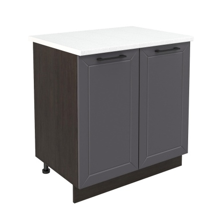 Шкаф нижний ШН 800 Корпус: ЛДСП венге 16мм; фасад: фрезеровка Кельн, МДФ софт маренго 16 мм