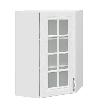 Шкаф верхний угловой со стеклом (премьер)  ШВУС 600Н Лондон дуб сканди (МДФ 16мм МС София) Шкаф верхний угловой со стеклом (премьер)  ШВУС 600Н Лондон дуб сканди (МДФ 16мм МС София)