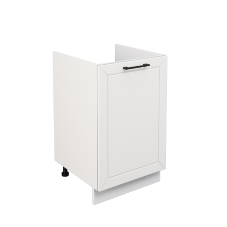 Шкаф нижний под мойку ШНМ 500 Корпус: ЛДСП белый 16мм; фасад: фрезеровка Кельн, МДФ софт даймонд 16мм