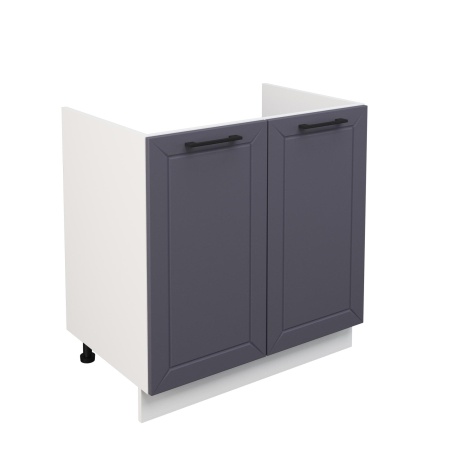 Шкаф нижний под мойку ШНМ 800 Корпус: ЛДСП белый 16мм; фасад: фрезеровка Кельн, МДФ софт смок 16мм