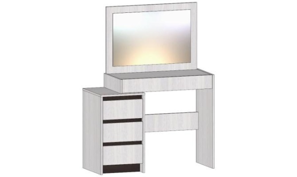 Бостон Туалетный столик Анкор светлый / Венге Бостон Туалетный столик Анкор светлый / Венге