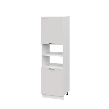 Пенал ПД600-11 Корпус: ЛДСП белый 16мм; фасад: фрезеровка Диада, МДФ лофт крем 16 мм