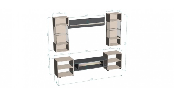 Гостиная Фэнтези Кашемир / Графит