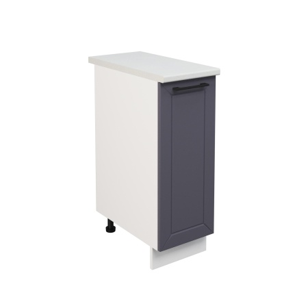 Шкаф нижний ШН 300 Корпус: ЛДСП белый 16мм; фасад: фрезеровка Кельн, МДФ софт смок 16мм