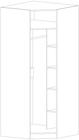 Шкаф угловой Диана Анкор светлый