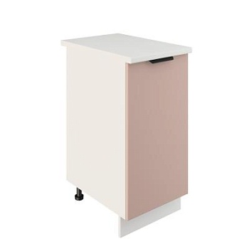 Шкаф нижний ШН 400 Корпус: ЛДСП белый 16мм; фасад: фрезеровка Норд, МДФ софт латте 16 мм Шкаф нижний ШН 400 Корпус: ЛДСП белый 16мм; фасад: фрезеровка Норд, МДФ софт латте 16 мм