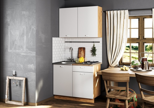 Кухня Дана 1,0 Дуб Крафт золотой / Белый