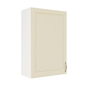 Шкаф верхний (премьер) ШВ 600Н-1 Корпус: ЛДСП белый 16мм; фасад: фрезеровка Лондон, МДФ дуб крем 16мм