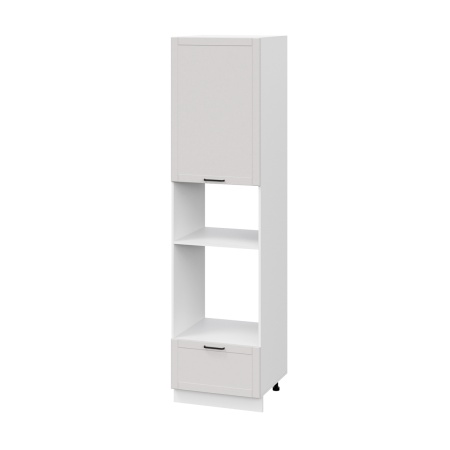 Пенал (премьер) ПДМ600Н-11Я Корпус: ЛДСП белый 16мм; фасад: фрезеровка Диада, МДФ лофт крем 16 мм