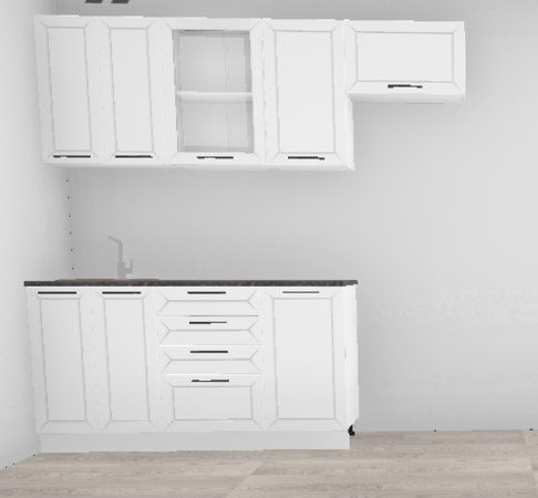 Кухня Кельн Софт пломбир 1,5 м низ / 2,1 м верх (2013)