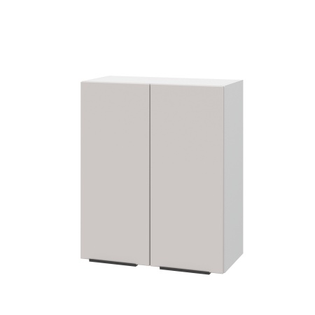 Шкаф верхний ШВ 600 Корпус: ЛДСП белый 16мм; фасад: фрезеровка Оливия, МДФ моно керамика 16 мм