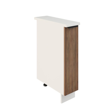 Шкаф шижний ШНБ 200 Корпус: ЛДСП белый 16мм; фасад: фрезеровка Норд, МДФ орех канадский 16 мм