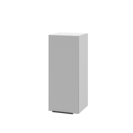 Шкаф верхний ШВ 300 Корпус: ЛДСП белый 16мм; фасад: фрезеровка Оливия, ЛДСП серый софт 16 мм