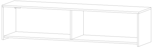 Бостон Антресоль АН-01 Анкор светлый / Венге