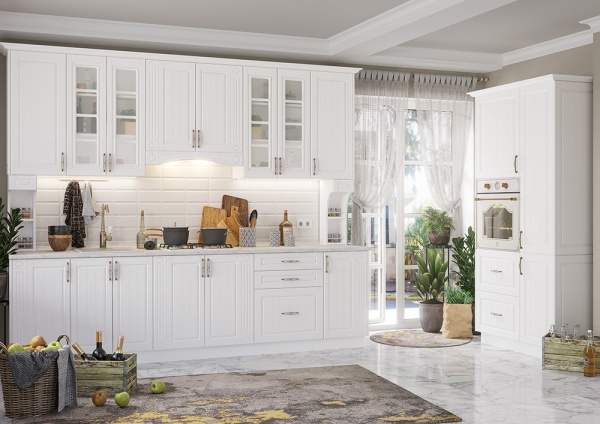 Модульная кухня Лондон Дуб белый