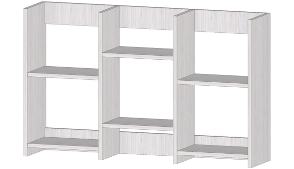 Полка книжная средняя Анкор светлый