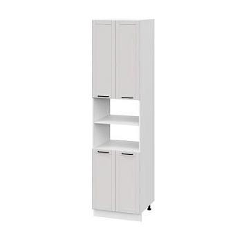 Пенал (премьер) ПД600Н-22 Корпус: ЛДСП белый 16мм; фасад: фрезеровка Диада, МДФ лофт крем 16 мм