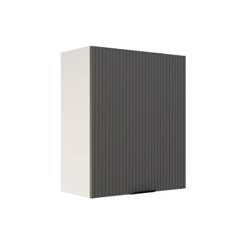 Шкаф верхний ШВ 600-1 Корпус: ЛДСП белый 16мм; фасад: фрезеровка Норд Line, МДФ софт смок 16 мм