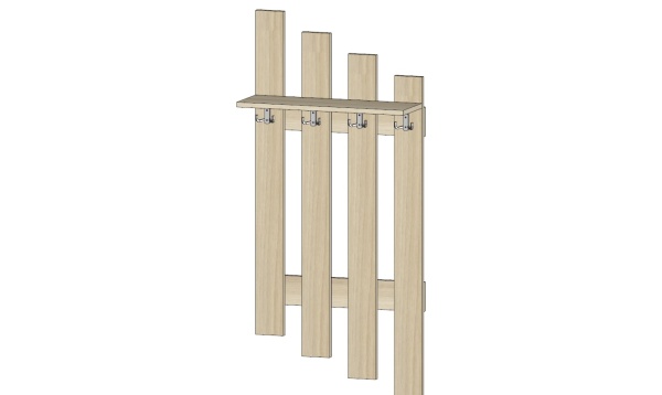 Вешалка настенная Модерн Ясень Шимо светлый